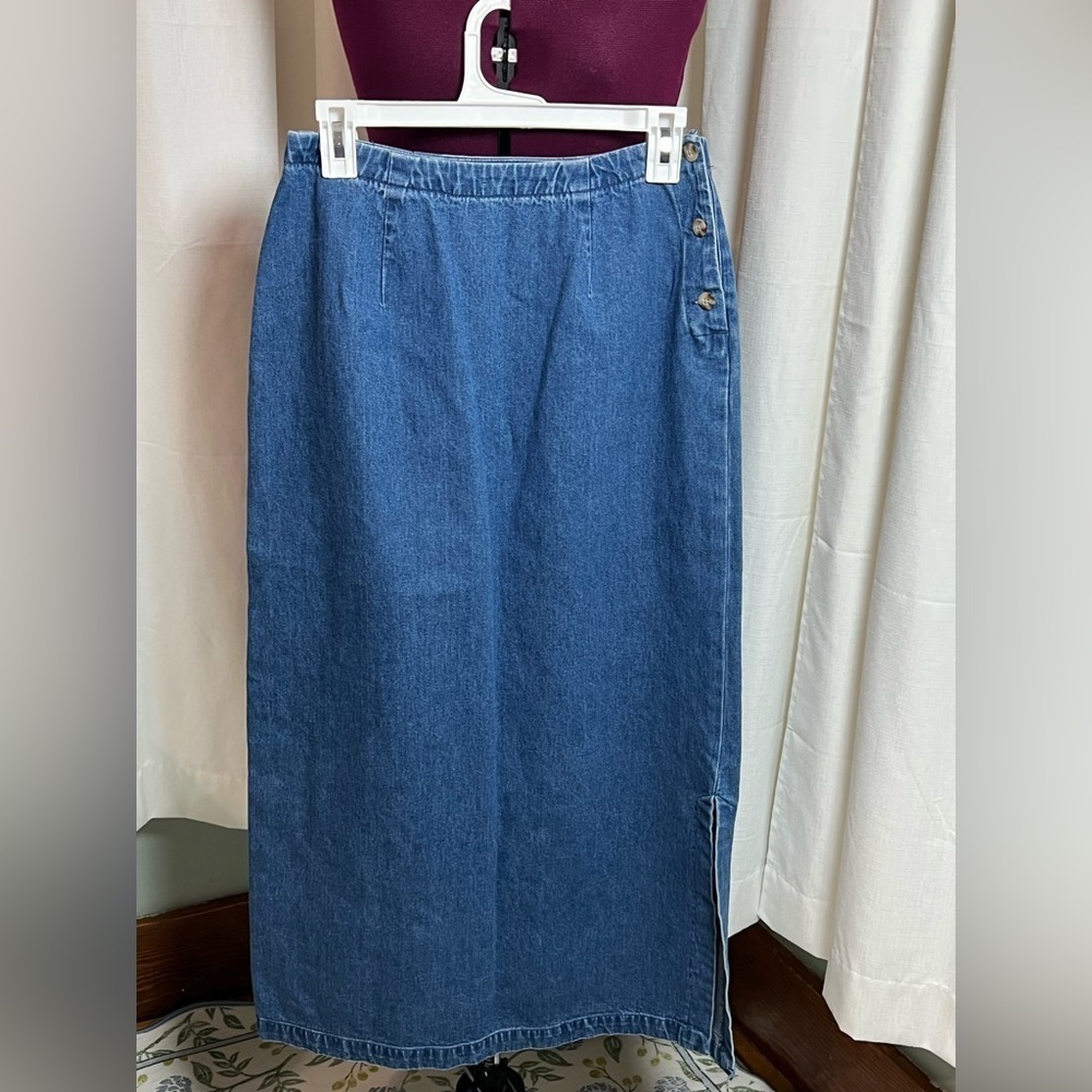 Eddie Bauer Blue Denim Skirt